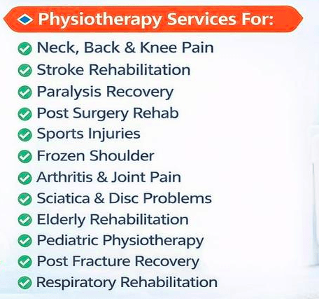 Physiotherapy and acupuncture services offered at home by HOME HEAL PHYSIOTHERAPY